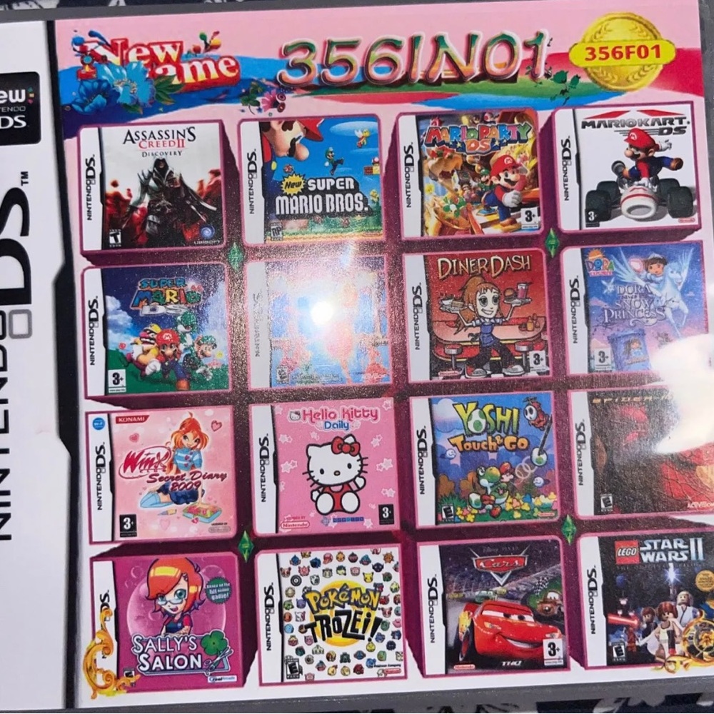 Nintendo game card with 356 games! Posted photo of what is compatible with it!